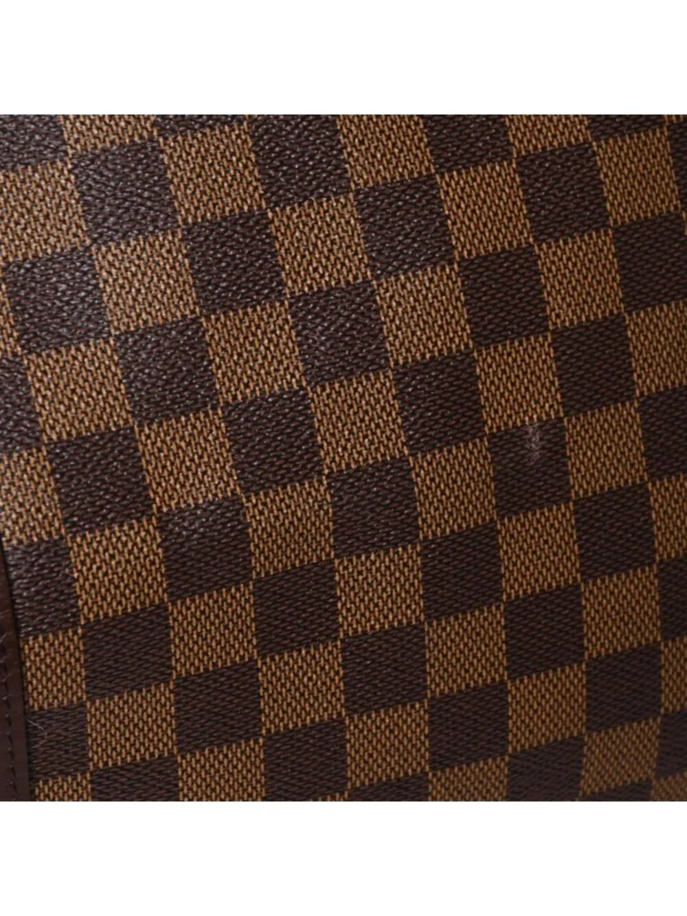Louis Vuitton Keepall Bandouliere 55 Boston Bag Damier Ebene Brown Gold